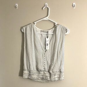 Alice + Olivia Mini Dot Print Blouse